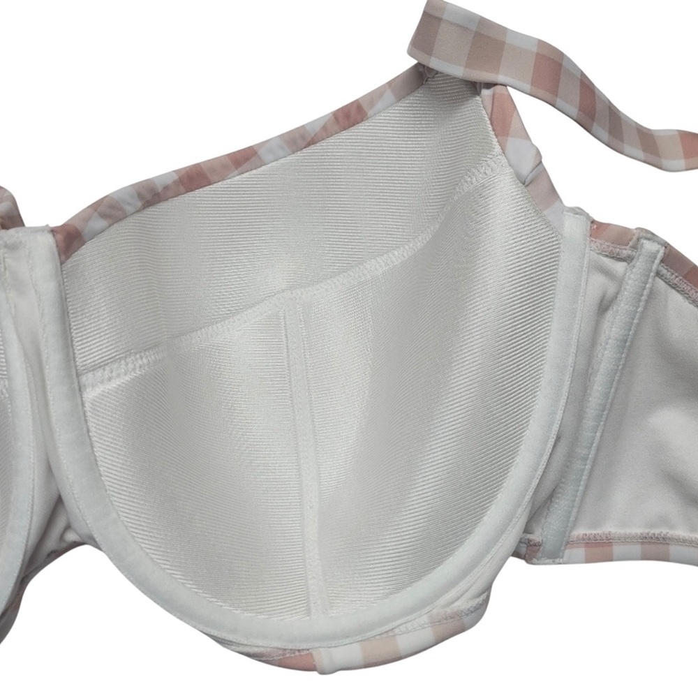 Kona Sol NWT 22W Women's Plus Size Underwire Plaid Swim Top - Picture 7 of 12